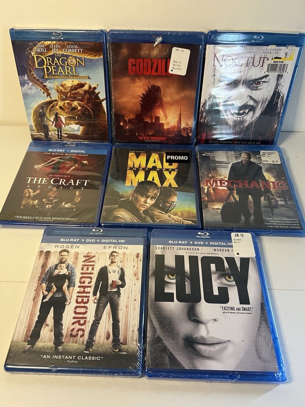 LOT OF 8 BRAND NEW BLU-RAY SEALED UNOPENED MOVIES (8) Horror, Comedy, Action